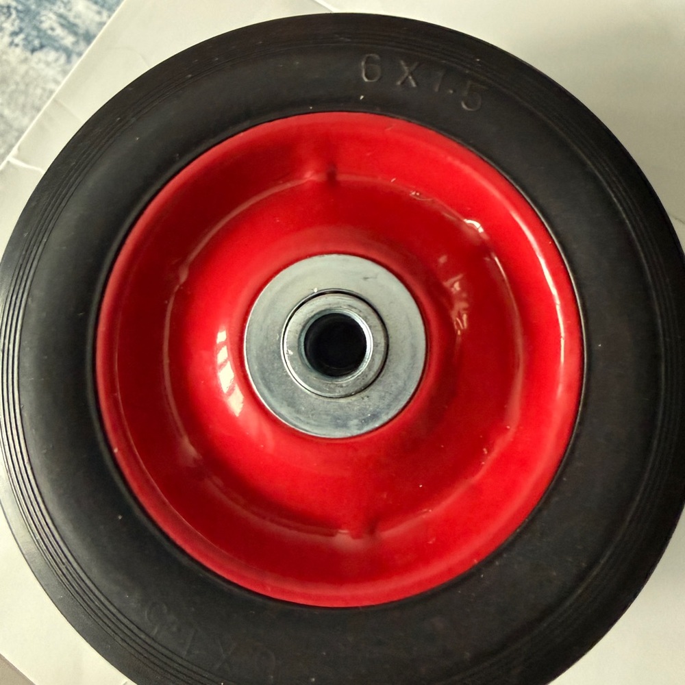 Pair of Red and Black Wheels